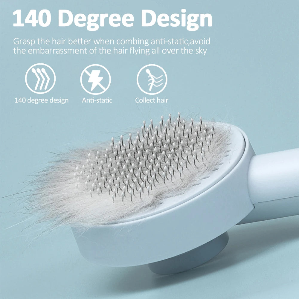 FurEase Self-Cleaning Pet Brush | Grooming Tool for Dogs & Cats - Happy Tail Center