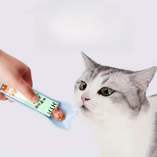 Cat Strip Squeeze Spoon - Wet Treat Feeder for Pets