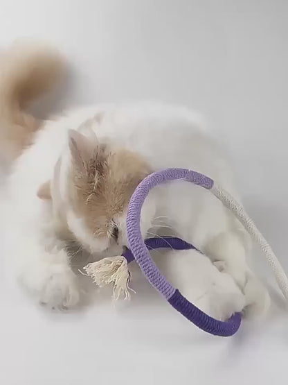 Interactive Cat Chew Toy - Cotton Rope Silvervine Teaser for Kitten Play
