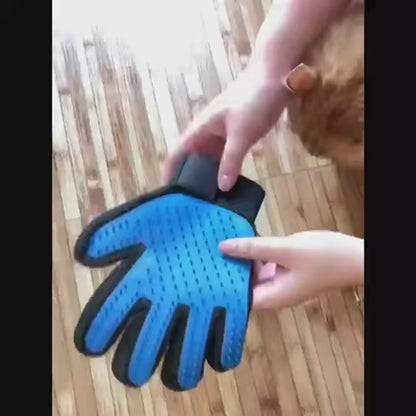 Rubber Pet Grooming Glove - Deshedding and Massage Tool for Cats and Dogs - Bath and Grooming Aid